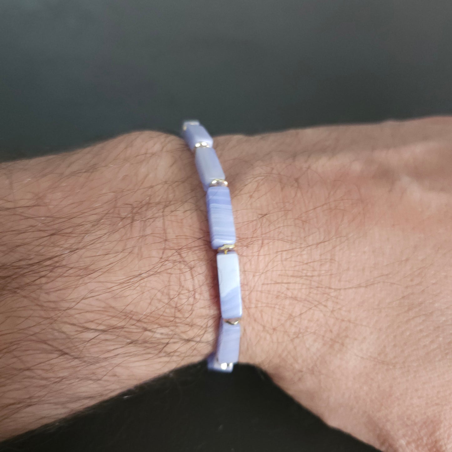 צמיד מאבני אגט סגול